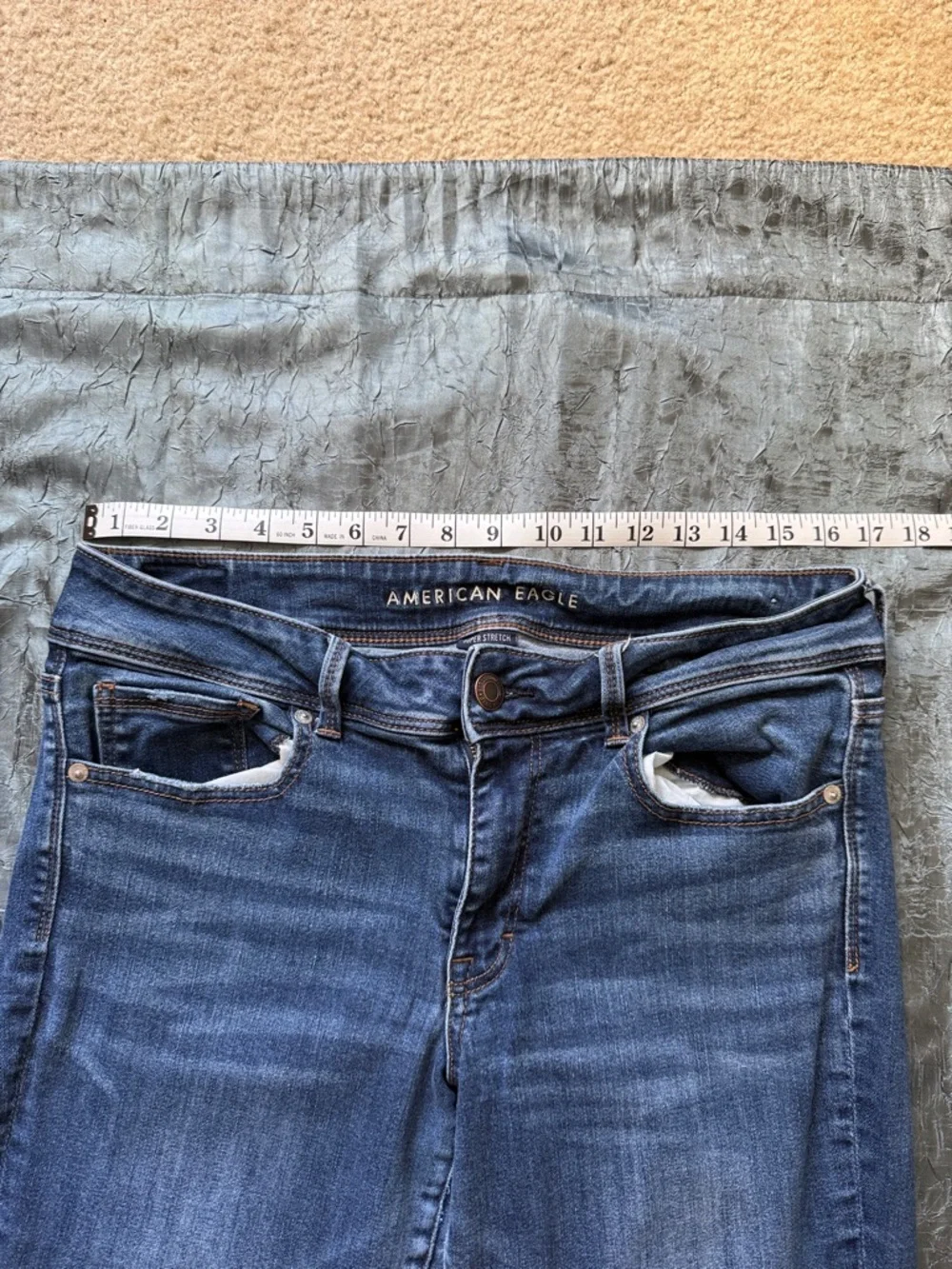 American Eagle Stretch Kick Boot Jeans 12 short - Picture 5 of 7